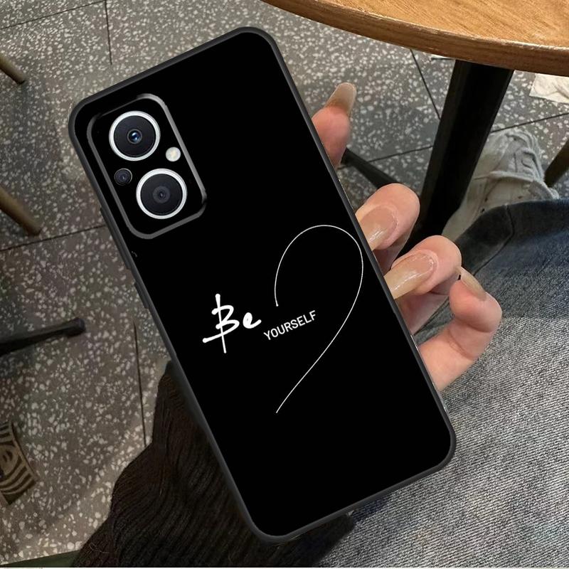 

Simple Minamilst Black Quote For OPPO Reno 14 13 12 11 10 Pro 8T 11F 12F 13F 14F 7 8 Lite OPPO Find X8 X6 X5 X9 Pro Case OPPO Reno12