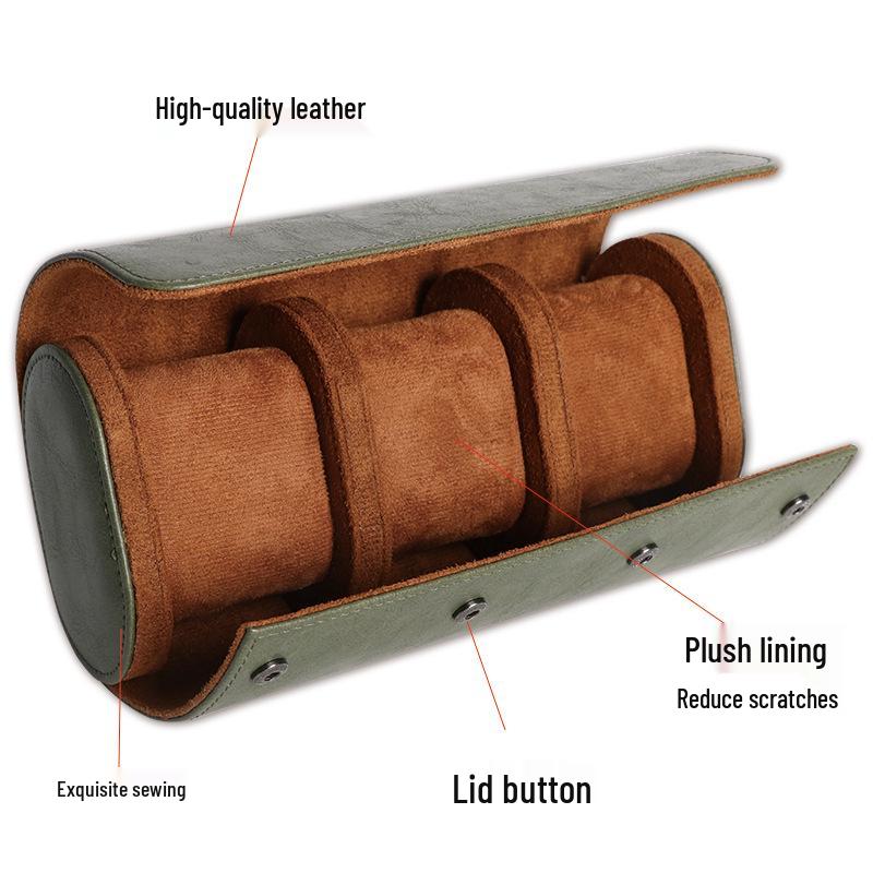 In Stock Waterproof Stain-Resistant Watch Box: Single/Double/Triple, PU Leather Portable Storage