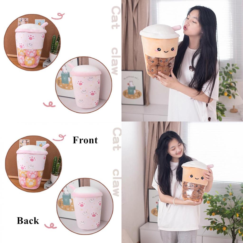 Bubble Tea Boba Cup Squishmallow Plush Toy Pillow Cushion Kids Birthday Gift