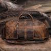 Personalized Full Grain Leather Duffle Bag: Travel Weekender Carry-on