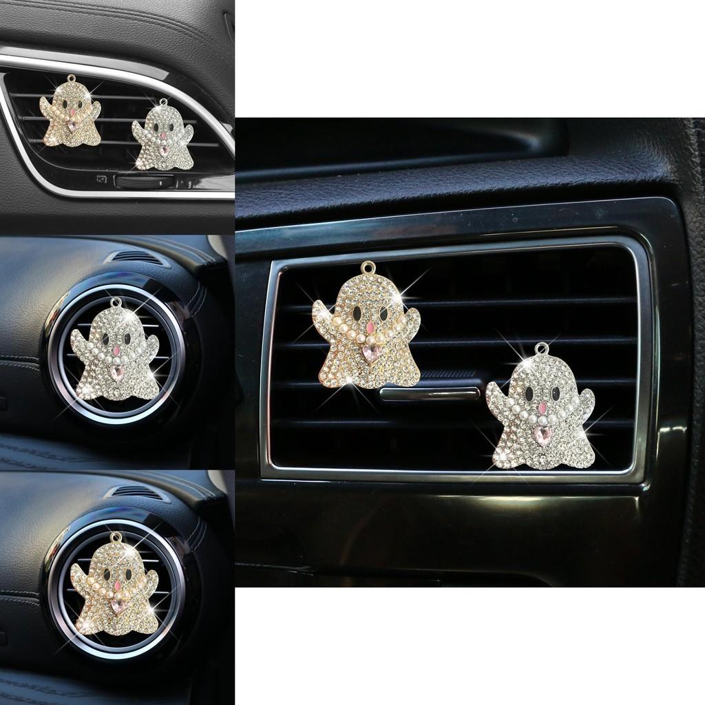 Silver Metal Gold Ghost Car Air Freshener Clip Decorative Aromatherapy Holder