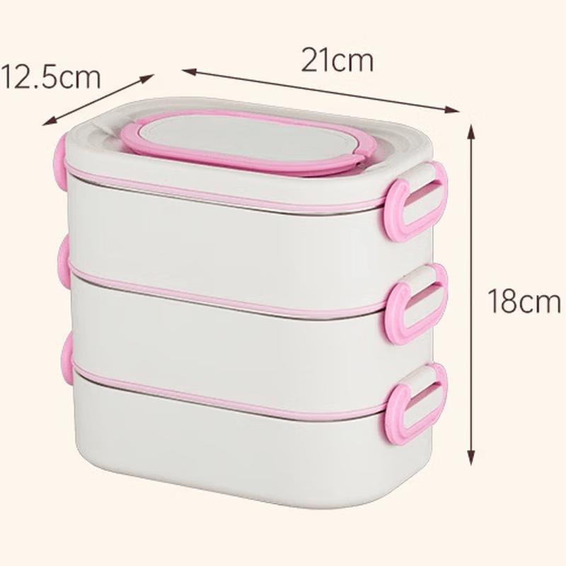 3-Layer 304 Stainless Steel Insulated Bento Box