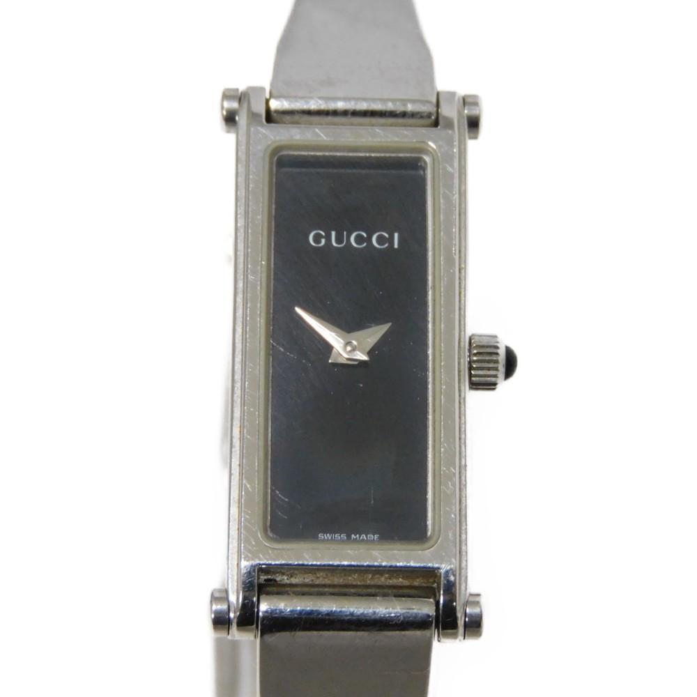 Used 9539 Bangle Watch 1500L 7975 Black Dial Quartz Stainless Steel Women's from Japan AUTHENTIC