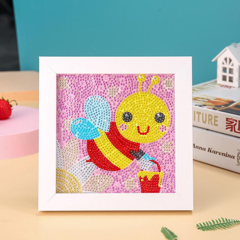 Kids Full Drill 5D Diamond Painting Kit, Cartoon Animal Handmade Diy Diamond Paste Decor Art