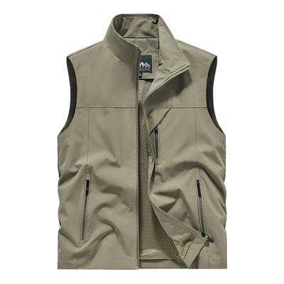 Mode Herrenweste Winddicht Einfarbig Ärmellose Jacke Motorrad Outdoor Wasserdicht Bikerweste für Männer Kleidung