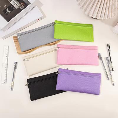 Polyester Pencil Case Zipper Design Pencilcase Large Capacity Storage Stationery Back-to-school Gift Pencil Case