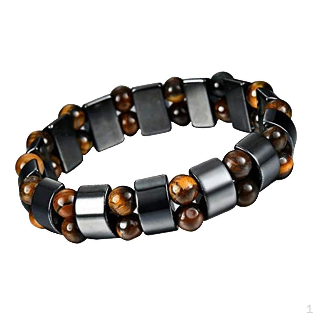 Браслет Энергия Браслет Здоровья Бусины из Гематита 2 Layers Tiger Eye Stones