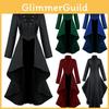 Gorgeous Women Vintage Medieval Tuxedo Gothic Tailcoat In Black Red Blue And Green