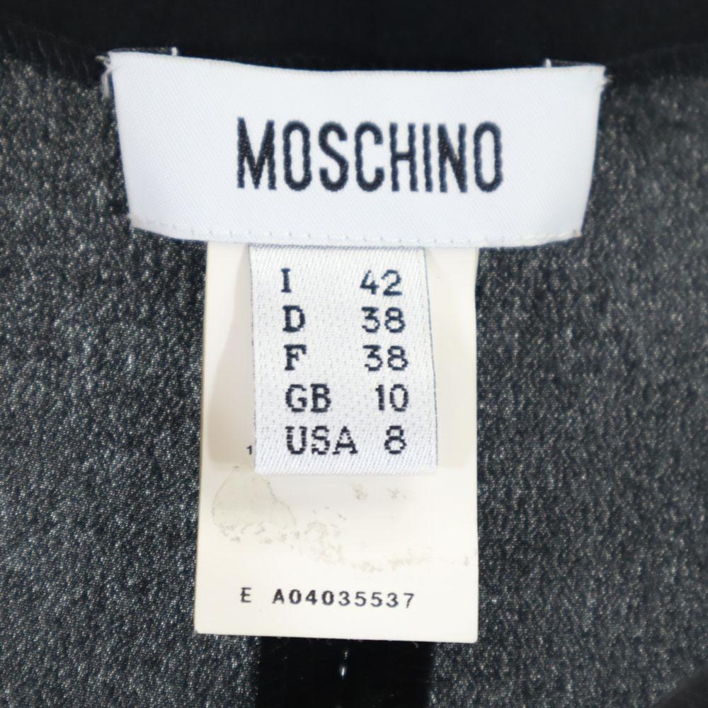 Moschino Made In Italy No Sleeve Long Dress 38 Black Series Women Used