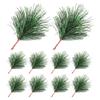 24Pcs Artificial Christmas Pine Branches Pine Picks Premium Material for Tree Ornaments Holiday Decorations Party Supplies