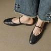 Fashion 2025 New Summer Women Mules Genuine Leather Shoes for Women Squared Toe Low Heel Shoes Cover Toe Slingback Slippers Modern