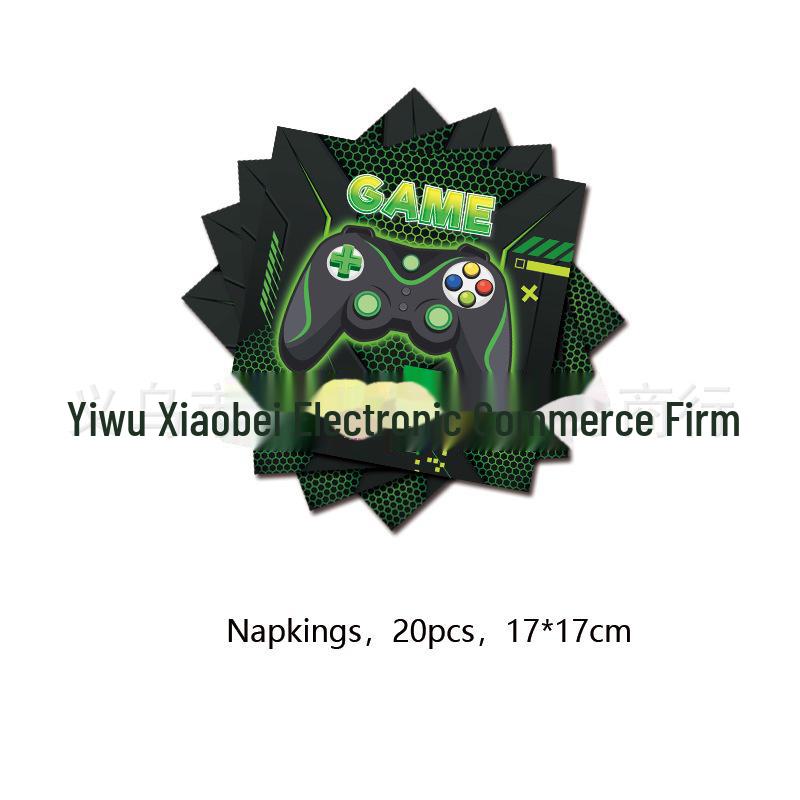 Game Controller Party Tableware: Includes Paper Plates, Cups, Towels, and Decorations