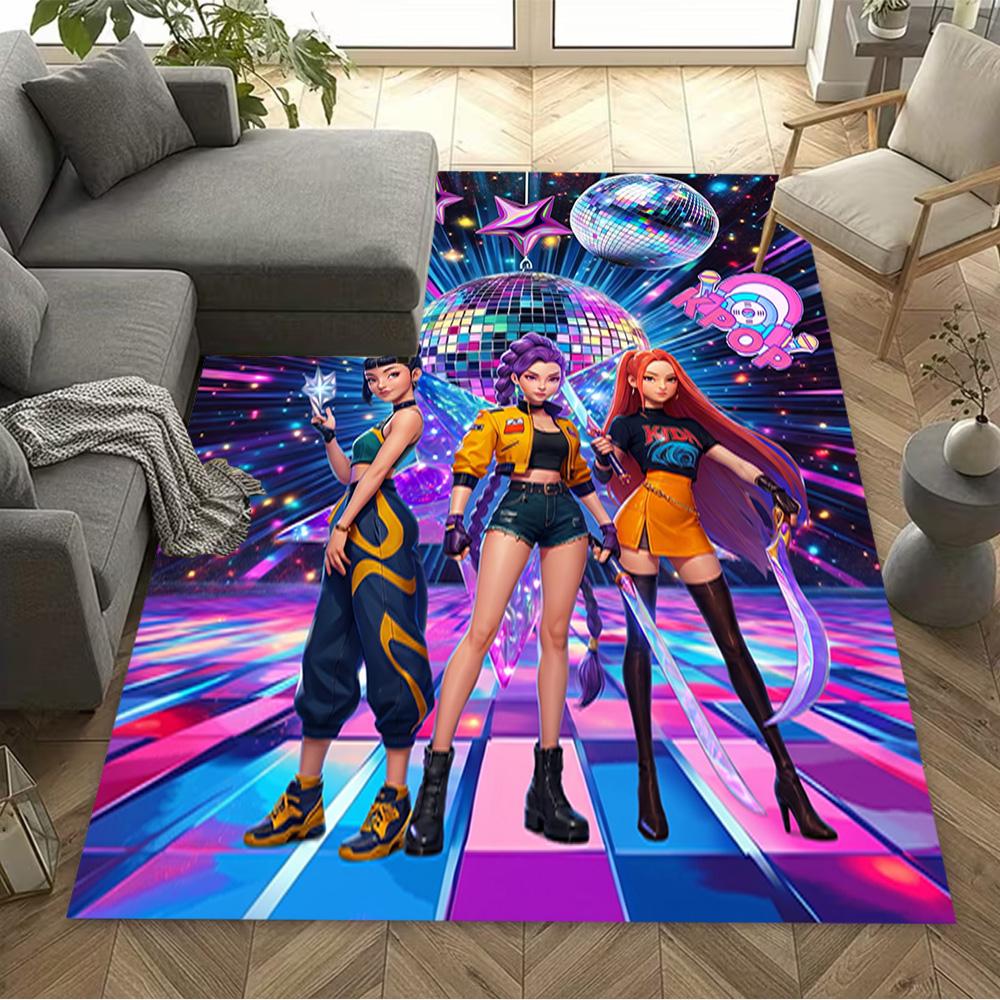 Nighttime Snack Adventure Carpet Design for Playrooms Decorate Room Bedrooms Hallway Anti-slip Rug Decorate Offices