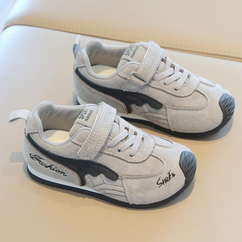 

Children’s Ah Gan Shoes, Spring/Autumn Boys’ Sports Shoes New Arrival, Girls’ Casual Skate Shoes, Soft-Soled Baby German Trainer Flats 32 сірий колір