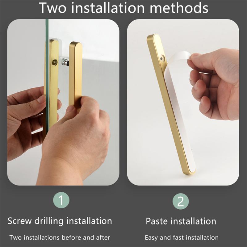 Uchwyt do drzwi przesuwnych szafa drzwi stodoły łazienka szklane drzwi uchwyt jedna para Przyklej Użyj taśmy dwustronnej