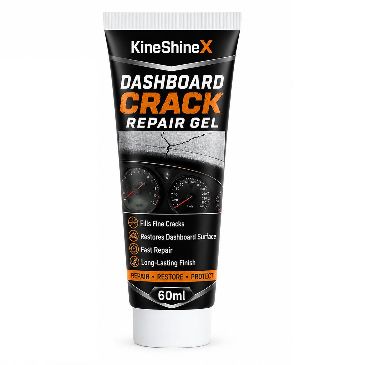 Gel de Reparare Crăpături Bord 60ml, Nou 2026 Instrument Fixare Zgârieturi Consolă Panou Instrumente Piele Plastic Mașină 60ml black