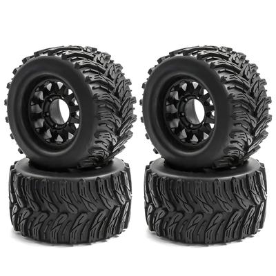 Car Tires with Wheel Rims 4pcs Replacement for 1/10 LOSI HSP Traxxas RC Car