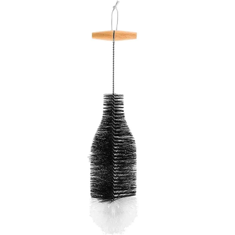 Soda Bottle Cleaning Brush Wine Bottle Cleaning Brush Long Wooden Handle Pig Hair Bubble Bottle Bristle Brush Cleaning Supplies