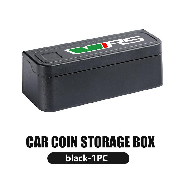 Car Small Coins Holder Storage Box Coin Collectible Case Creative Central Armrest Box Wallet For Skoda Fabia 1 2 Octavia A7 RS