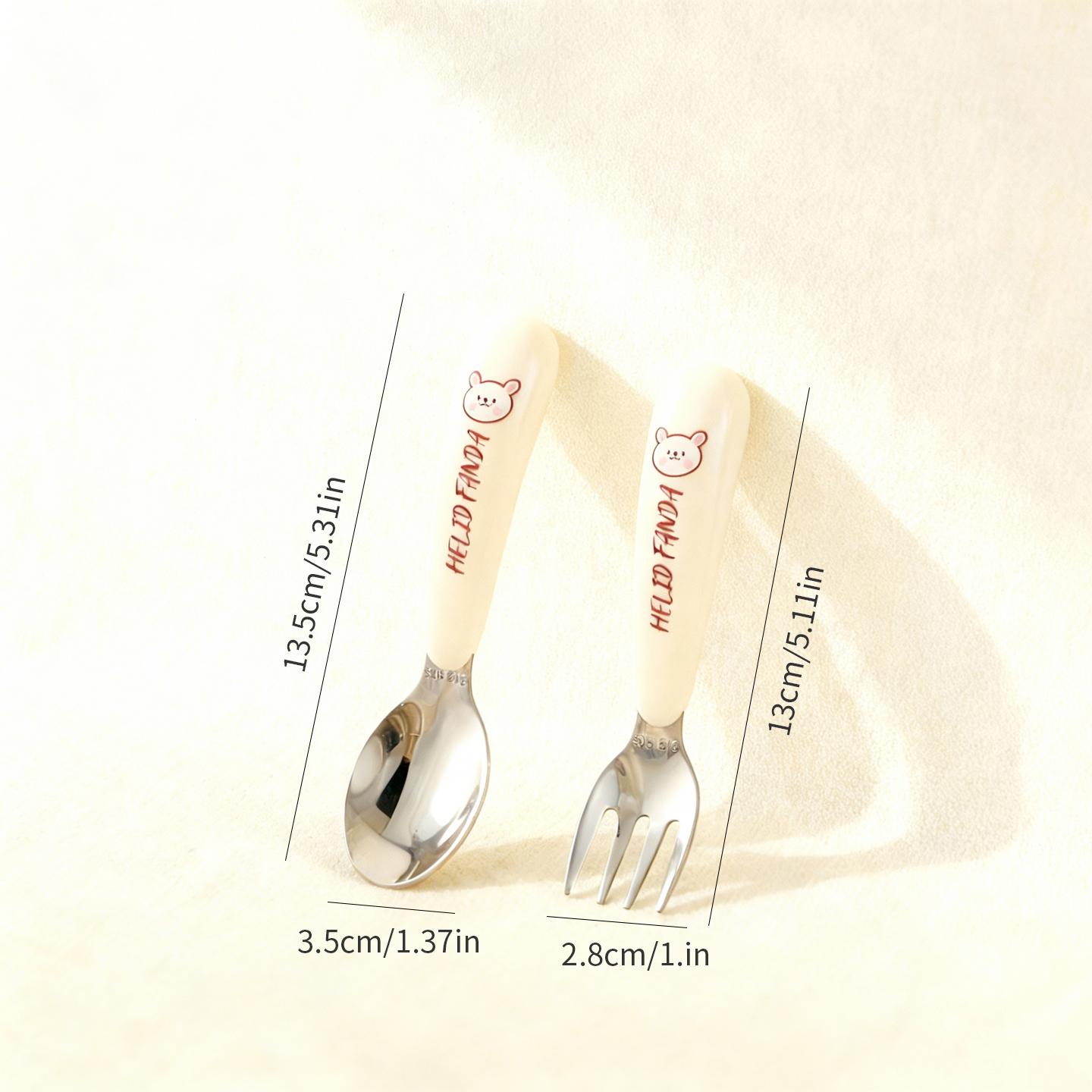 

316 Stainless Steel Children Tableware Cartoon Portable Cutlery Training Chopsticks Spoon Fork Feeding Utensils Dinnerware Set