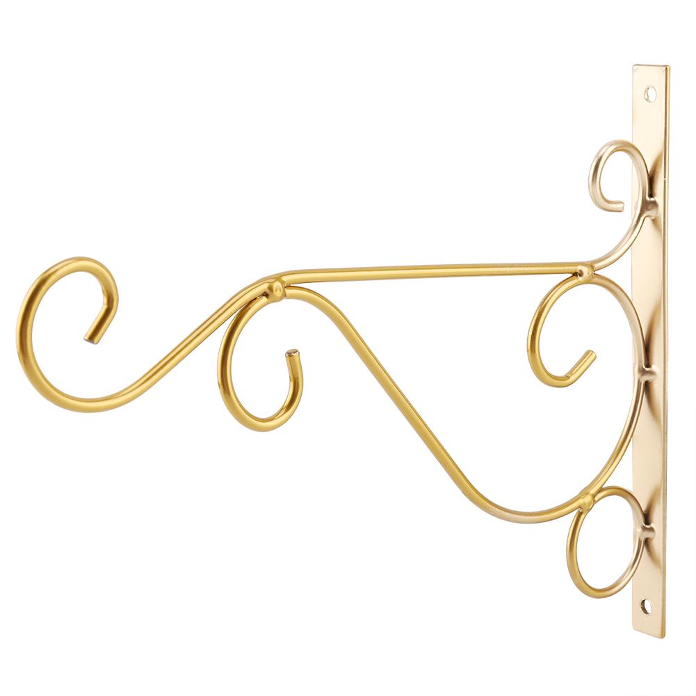 Iron Wall Hanging Bracket Art Plant Holder Hanger Hook Garden Decor