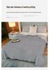 Striped Coral Fleece Flannel Blanket - Air Conditioning Nap Blanket, Solid Color, Ideal Office Gift