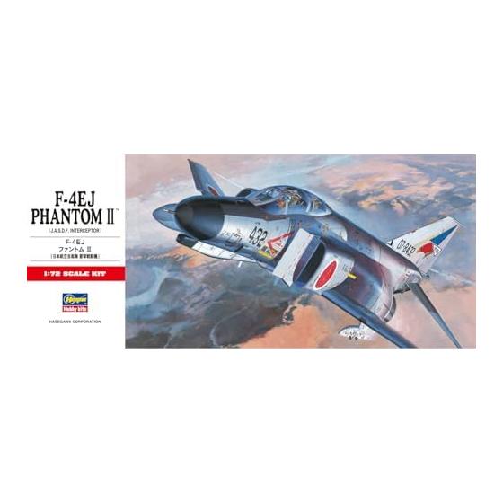 Hasegawa 1/72 Japan Air Self-Defense Force Interceptor Fighter F-4EJ Phantom II Plastic Model C1