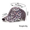 Women's Leopard Print Baseball Cap Spring Summer Color Letter Sun Hat Ponytail Panama Cap Visor Hats Snapback Hat