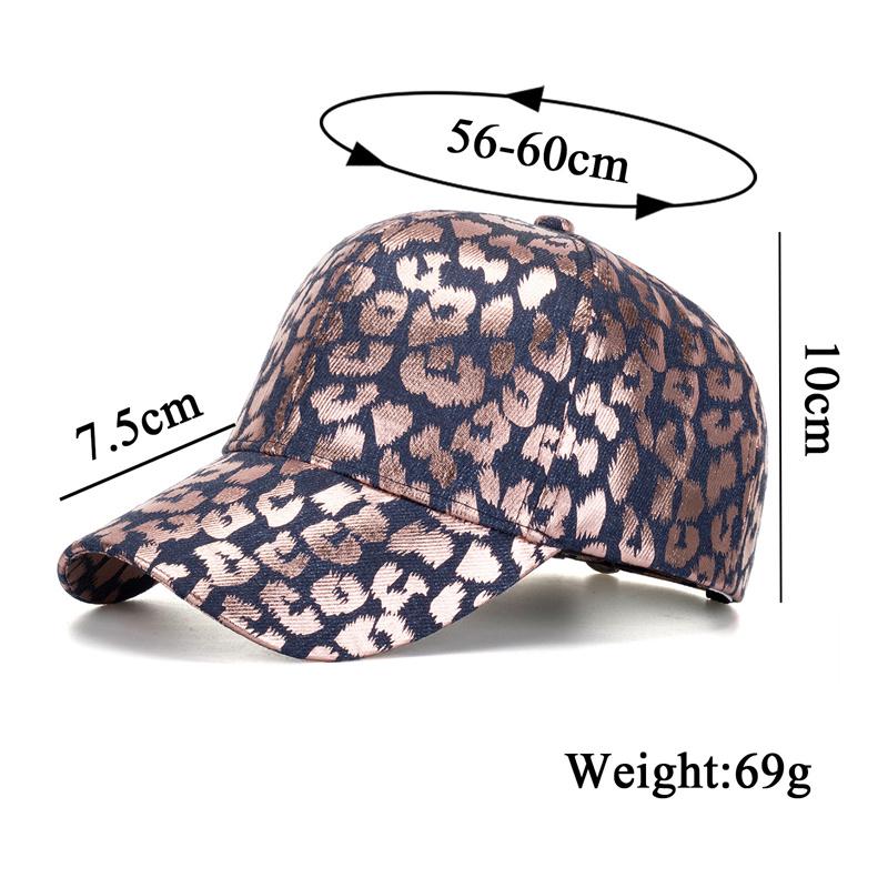 Women's Leopard Print Baseball Cap Spring Summer Color Letter Sun Hat Ponytail Panama Cap Visor Hats Snapback Hat