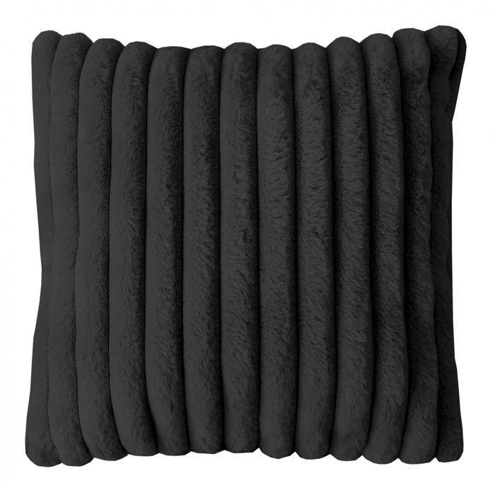 Coussin flanelle 45x45 cm HIMALAYA anthracite, par Soleil d'ocre