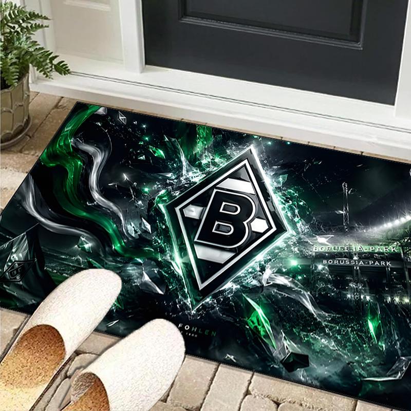 1PC rug Green And Silver Abstract Carpet, Chair Rug,Area Rug for Office Bedroom living rooms bedroom, Doormat decor Christmas fan gifts
