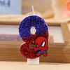 Spider-Man Original Fun Figure Candles Superhero Spiderman 0-9 Candles Cupcake Toppers Cake Decoration For Kids Boy Party Favors