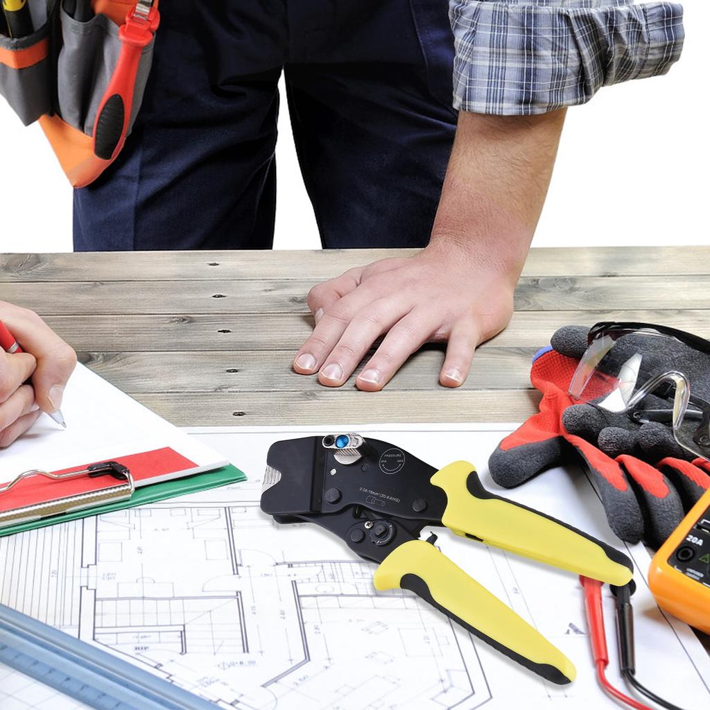 Ratcheting Crimping Tool for Wire Terminals 30 6 AWG, Ergonomic Crimper Pliers, Electrical Connector Crimping Tool