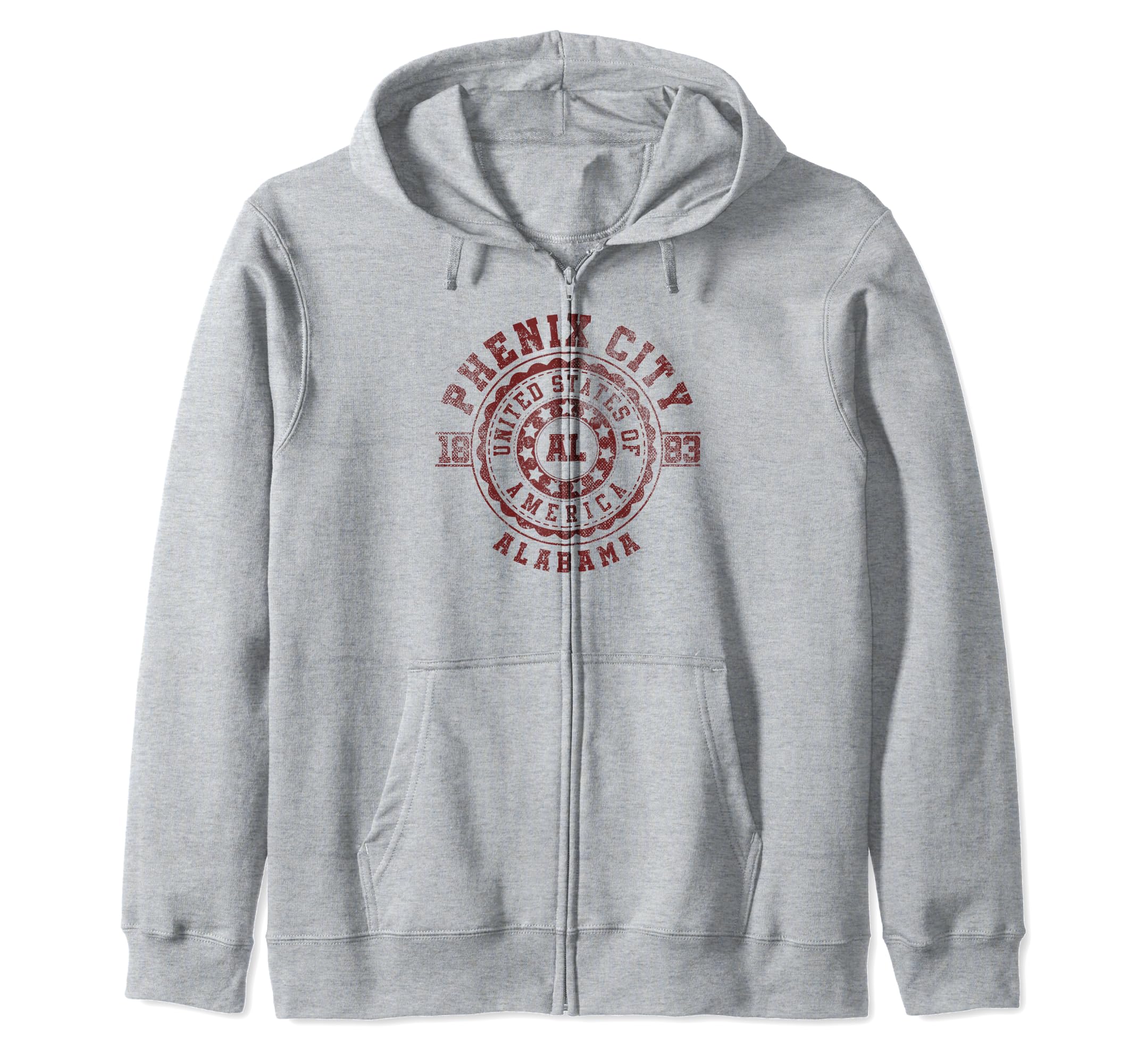 

Phoenix City AL Alabama Zip Hoodie серый