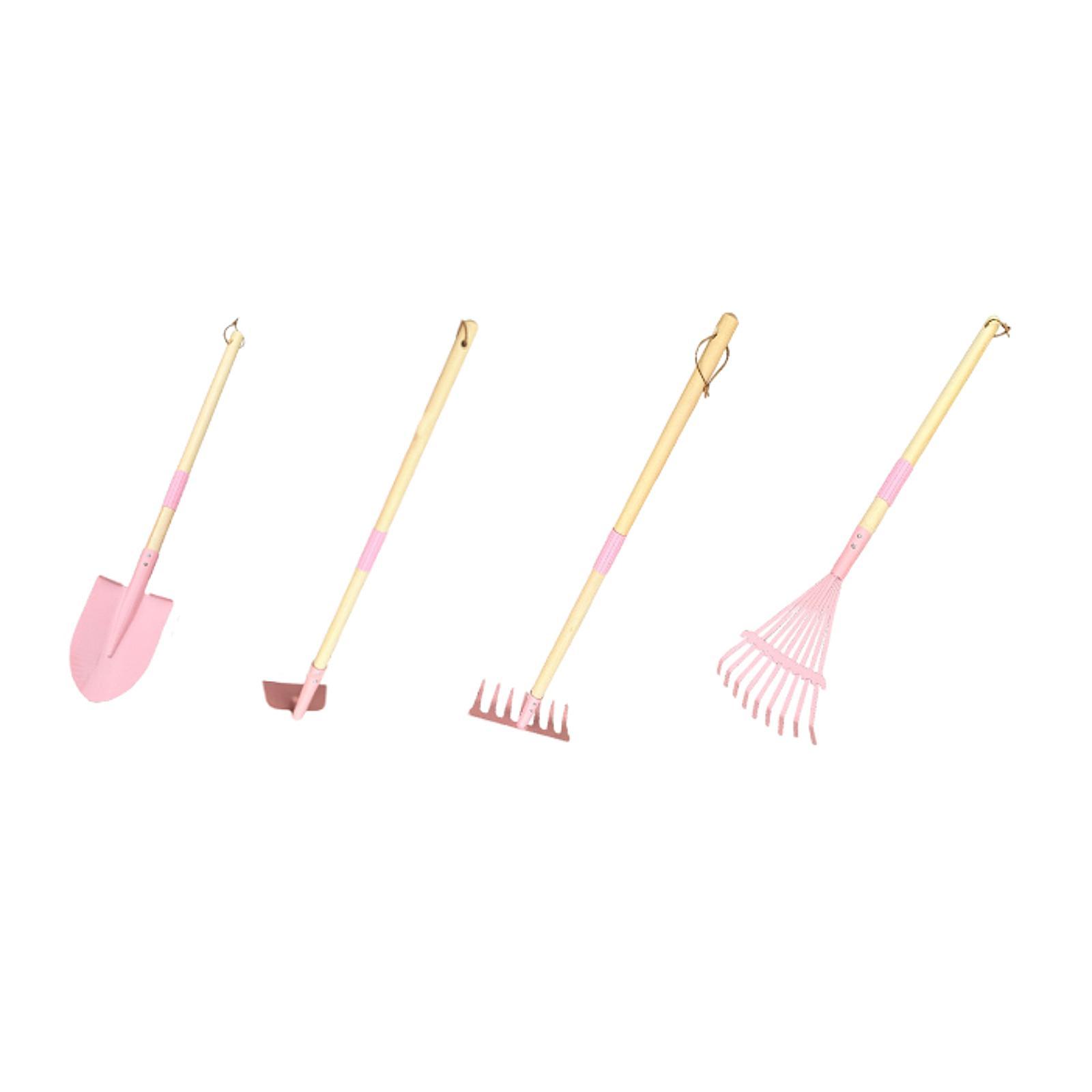 Hand Tool Kids Children Pink Gift for Girls Age 6+ Years Compact Detachable Outdoor for Household Garden Flower Beach Farming