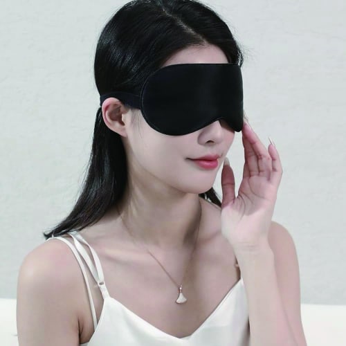 Silk Eye Mask for Sleeping, Light Blocking, Comfortable Sleep, Washable, Unisex, Meditation, Nap, Travel, Natural Silk Sleep Mask, Adjustable Length,