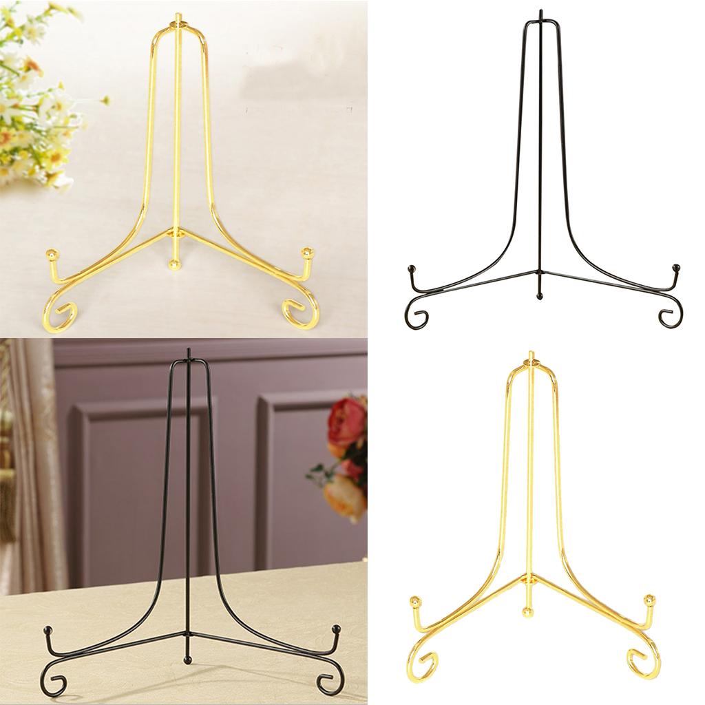 4-12inch Wire Iron China Plate Stand Easel Art Display Stand Rack Holder Gold Bowl Holder Rack Art Display Rack