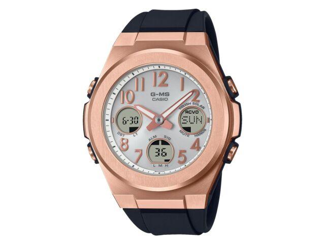 

Часы CASIO BABY-G MSG-W610G-1AJF с аналоговым цифровым радио и солнечной батареей, розовое золото, 40,2 мм
