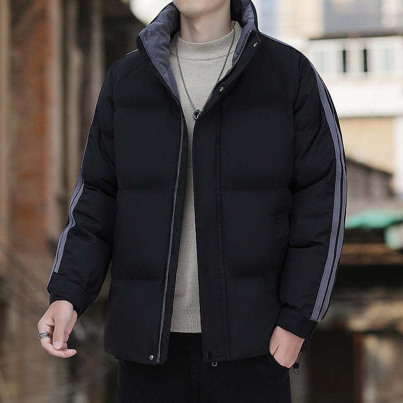 Down cotton jacket men's couple warm loose bread jacket versatile padded jacket trendy padded jacket