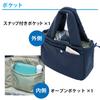 soft and small tote by Fabric Workshop Navy Blue [Kojit] Japanese-style patchwork, easy-to-carry bag, Tsumiki,