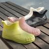 Fashion Rain Shoes Women's Outer Wear Adult Rain Boots Non-slip Versatile Shell Head Water Shoes Waterproof Glue Shoes Women's Summer