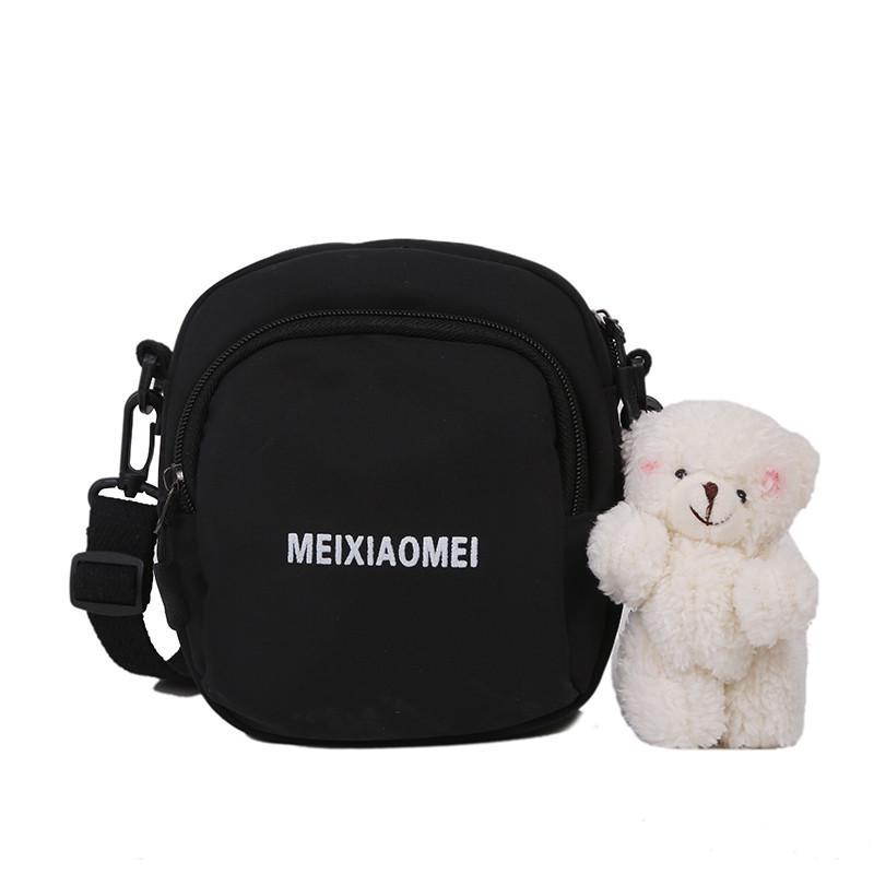 Canvas Small Crossbody Bag With Zipper Closure For Daily Casual Use