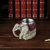 Идея подарка на новоселье Вода Прочная Кружка Тайский 3D Слон Кофе Нержавеющая Сталь Смола Чашка Чашка Ретро Декоративный Настольный Орнамент