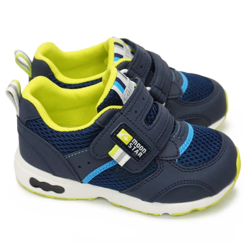 Moonstar Carrot CR C2146 Magic Cup Size Children's Sneakers, Closure, Quick-Drying, Lightweight, 3E, Insole, Carrot, Navy, 17.0cm