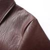 Zip Leather Jacket Women Leather Jacket Women Casual Lapel Vintage Coat