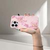 Fashionable Pink Lily Jelly Two-in-One Phone Case for Apple iPhone 13, 15, 16 - Cute & Fun Soft Shell