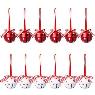 12Pcs Christmas Tree Bells Small Iron Loose Beads for Festival Party Decoration/Christmas Tree Decoration/DIY Crafts Accessories