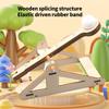 Family Interactive Wooden Catapult Educational Toy Set for Science Experiments and Creative Assembly Activities