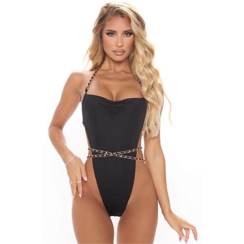 Tooxika Black Chain Design Swimsuit