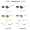 Y2k Rhinestone Sunglasses INS Oval Women Sunglasses Convenient Anti-Blue Light Spectacles  Travel